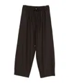 Antonelli Drawstring Waist Casual Pants In Brown