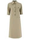 Antonelli Regular Fit Dress With Shirt Collar In Green