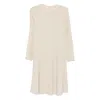Antonelli Crew Neck Zipper Dress In Neutral