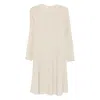 Antonelli Crew Neck Zipper Dress In Neutral