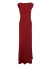 Antonelli Cowl-neck Maxi Dress In Red