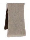 Antonelli Dual-tone Knit Scarf With Airy Texture In Gray