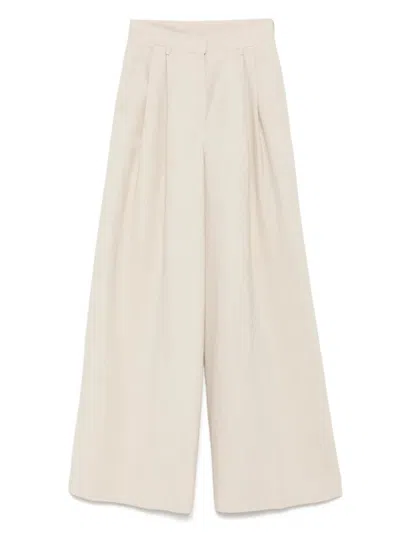 ANTONELLI ECRU PLEATED TROUSERS