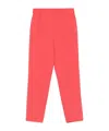 Antonelli Elastic Tapered Casual Pants In Pink