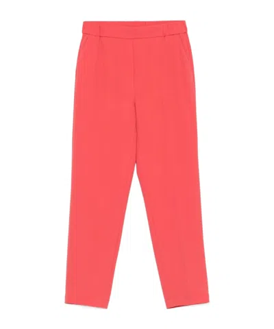 Antonelli Elastic Tapered Casual Pants In Pink