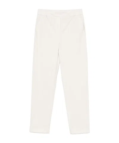 Antonelli Elastic Waist Casual Pants In White
