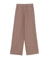Antonelli Elastic Waist Casual Pants In Brown