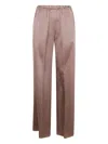 Antonelli Rocchette Brown Linen With Elastic Waist In Linen Woman In Brown