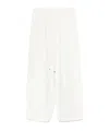Antonelli Elastic Waistband Casual Pants In White