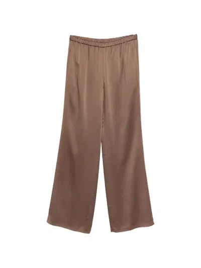 Antonelli Elasticated  Firenze Palazzo Pants In Brown