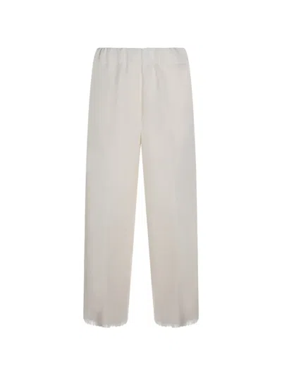 Antonelli Elasticated Frayed Trousers In Neutral
