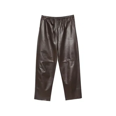 ANTONELLI ELASTICATED LEATHER TROUSERS