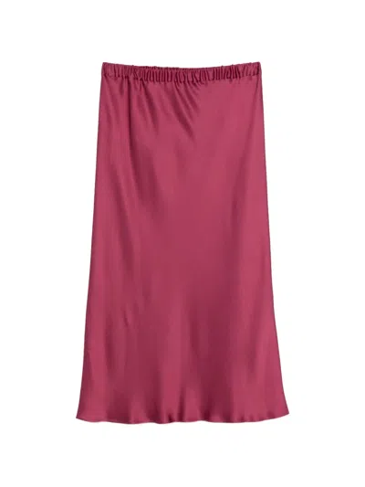 Antonelli Elasticated Midi Skirt In Brown