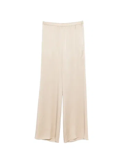 Antonelli Elasticated Palazzo Pants In Neutral
