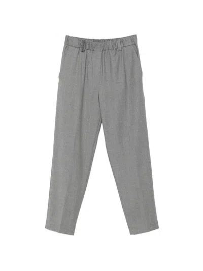 Antonelli Elasticated Tapered Trousers In Gray