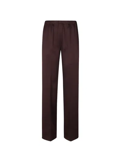 Antonelli Elasticated Wide-leg Trousers In Burgundy
