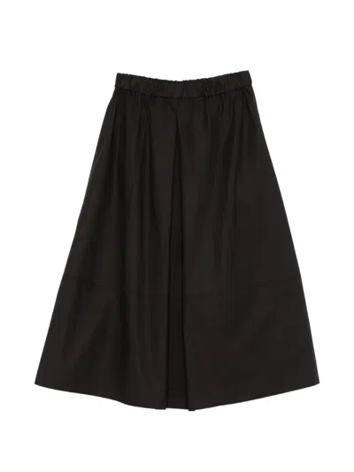 Antonelli Elasticated-waistband Flared Midi Skirt In Black