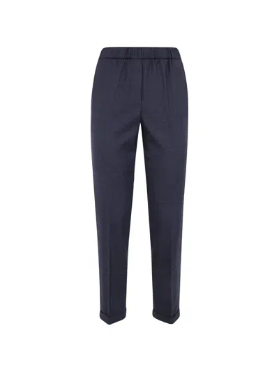 Antonelli Elasticated-waistband Turned-up-cuffs Trousers In Blue