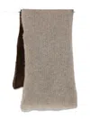 Antonelli Elena Two-tone Ribbed Scarf In Brown