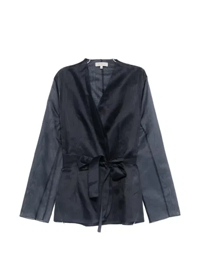 Antonelli Elia Tie-waist Fitted Jacket In Black