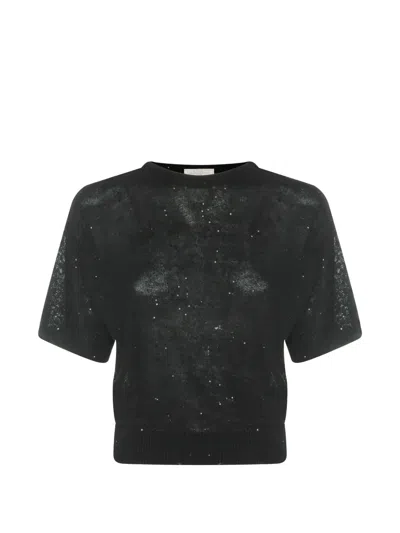 Antonelli Embellished T-shirt In Black