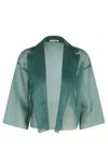 Antonelli Cropped Jacket In Green
