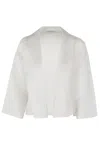 Antonelli Emma Silk Organza Jacket With Kimono Sleeves In Multi