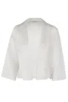 Antonelli Emma Silk Organza Jacket With Kimono Sleeves In Multi