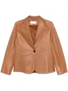 Antonelli Long Sleeve Blazer In Brown