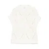 Antonelli Diamond Pattern Knitted Sweater In White
