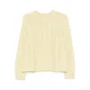 Antonelli Openwork Knitted Sweater In Yellow