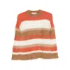 Antonelli Striped Knitted Sweater In Multi