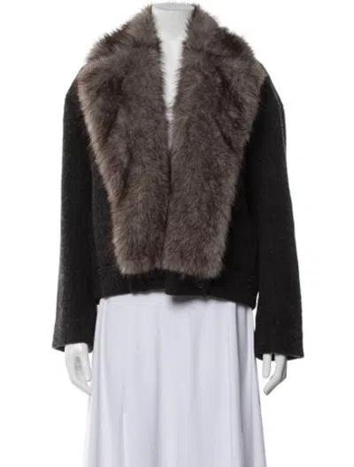 Pre-owned Antonelli Faux Fur Jacket In Brown