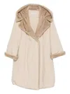 Antonelli Faux-fur Trimmed Hooded Coat In Neutral