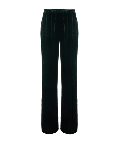 Antonelli Fazio Velvet Wide-leg Trousers In Black