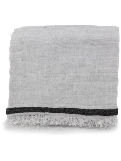 Antonelli Fine-knit Scarf In Grey