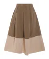 Antonelli Beige And White Cotton Skirt
