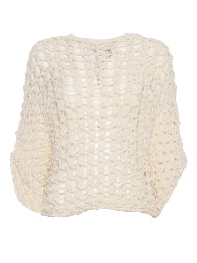 Antonelli Firenze Beige Tricot Jumper In Neutral