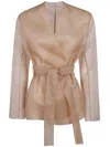 Antonelli Firenze Beige Wool Blend Jacket In Brown
