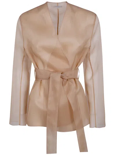 Antonelli Firenze Beige Wool Blend Jacket In Brown