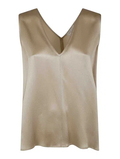 Antonelli Firenze Bergamo Top In Nude & Neutrals