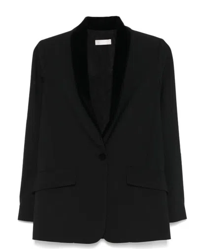 Antonelli Firenze Black Jacket With Shoulder Pads