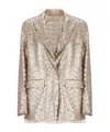 Antonelli All-over Paillettes Gold Blazer