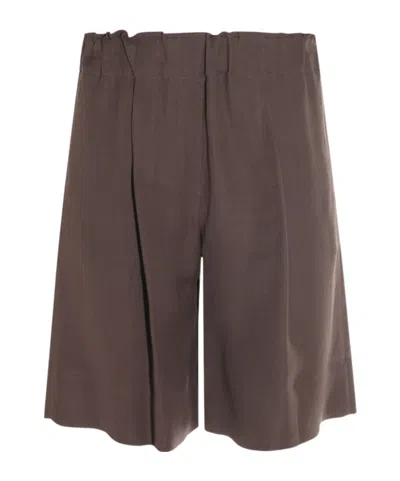 Antonelli Firenze Brown Linen Shorts