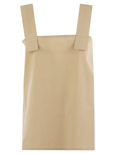 Antonelli Firenze Cotton Flared Top In Neutral