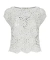 Antonelli Silver Linen And Cotton Knit Top