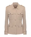 Antonelli Multi-pocket Fitted Jacket In Gold