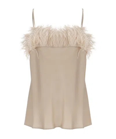 Antonelli Firenze Feather Trim Camisole
