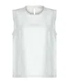Antonelli Fringed-trim Top In White