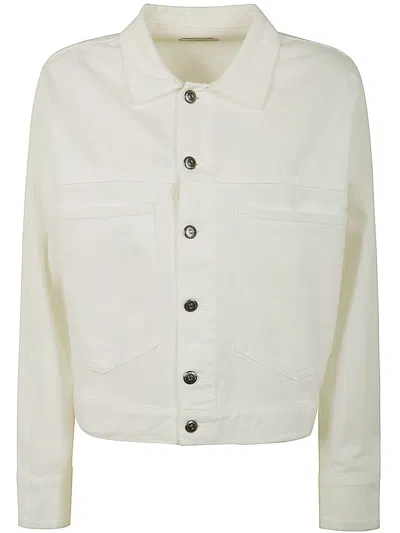 Antonelli Firenze Gordon Denim Bomber Jacket In White